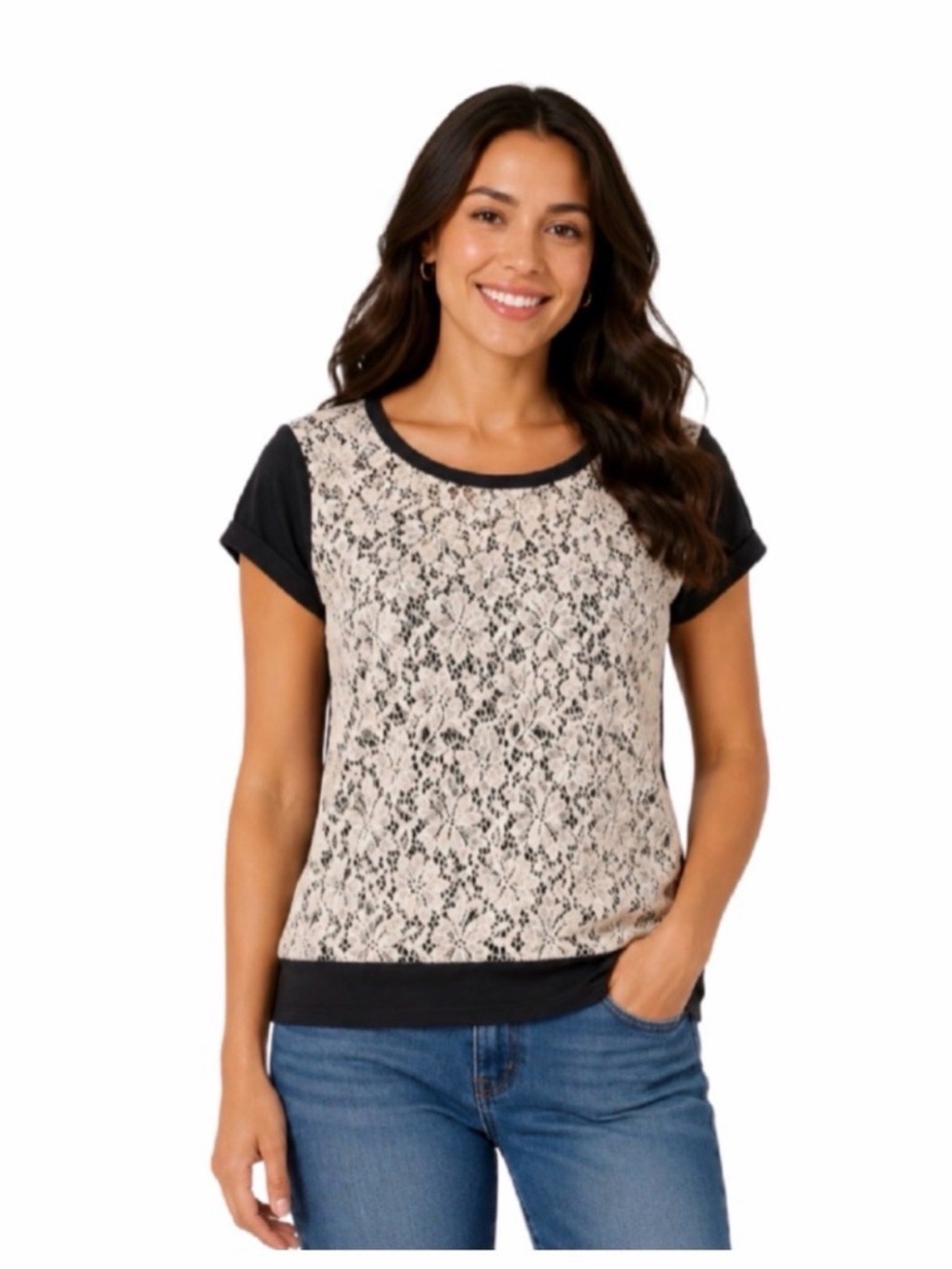 International Concept (INC) Lace Glam Top